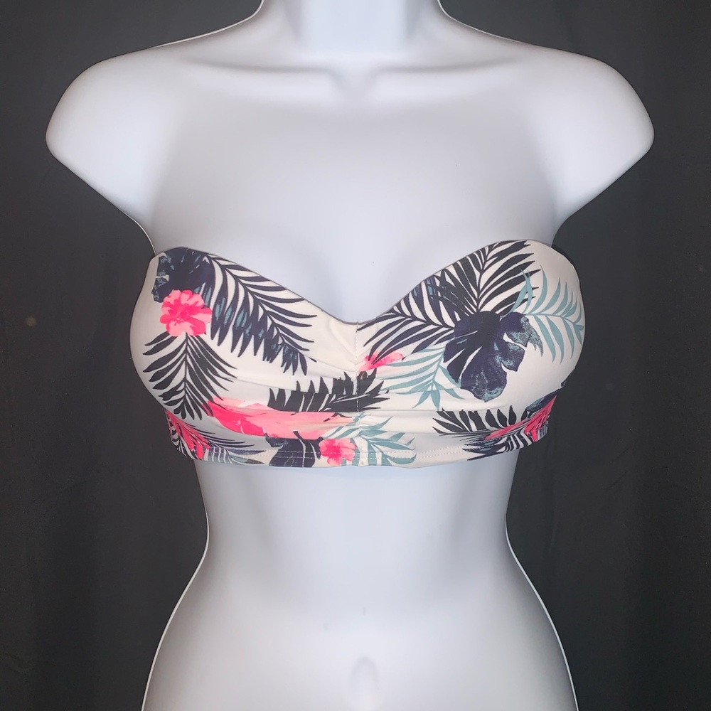 Breaking waves Push up strapless bathing suit top